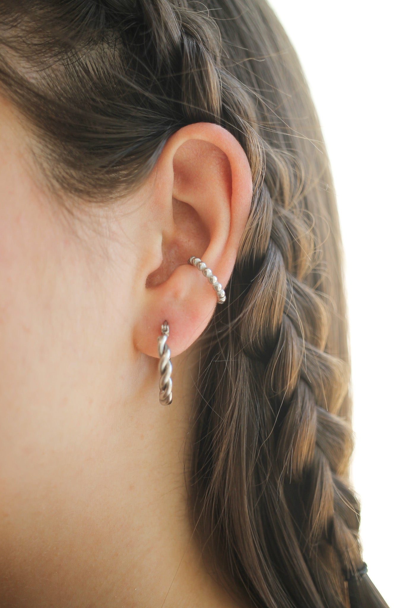 Ava Cuff Earring in Silver