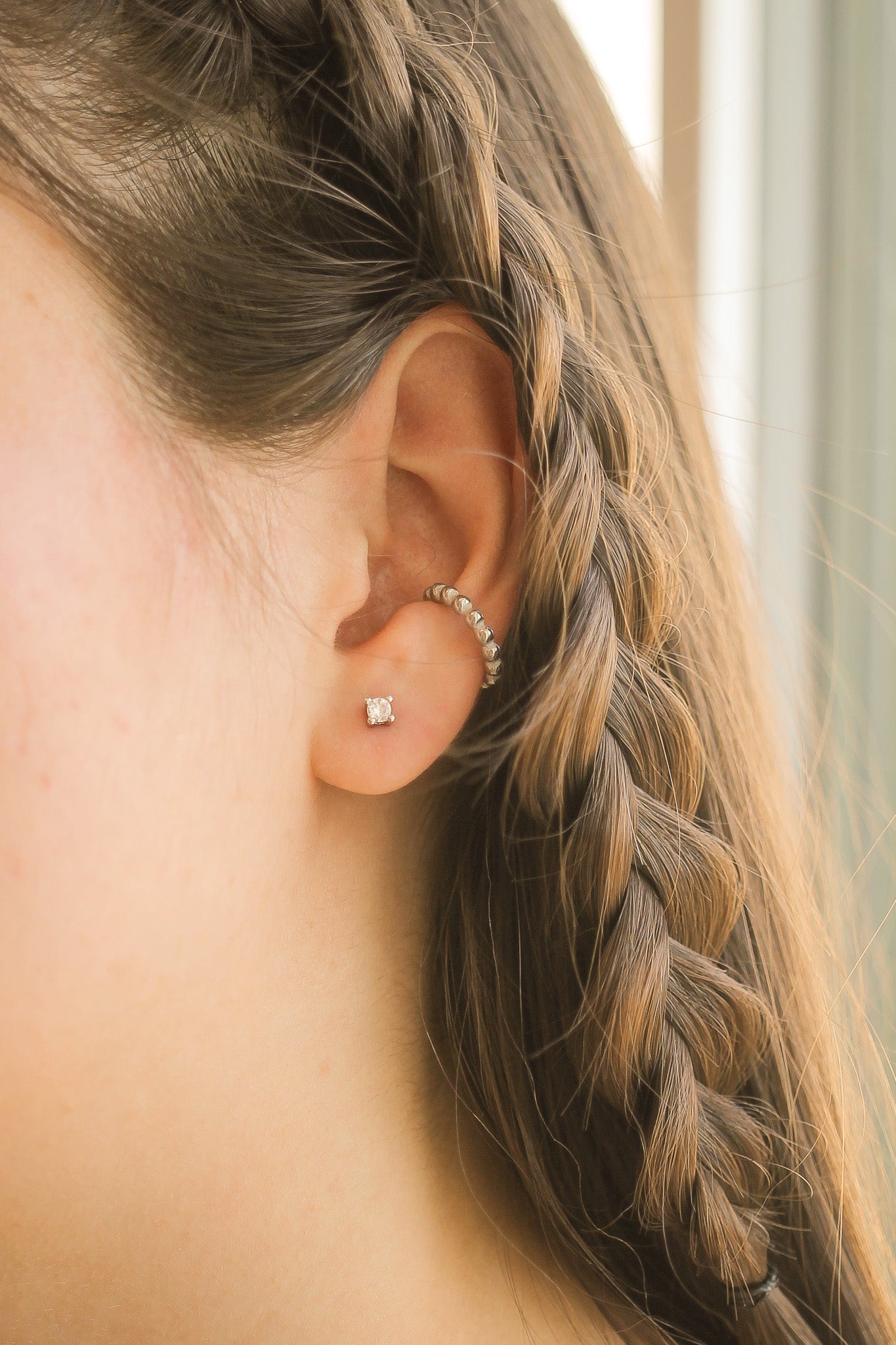 Ava Cuff Earring in Silver