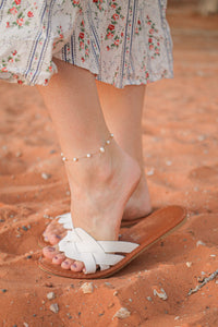 Aphrodite Anklet in Freshwater Pearl