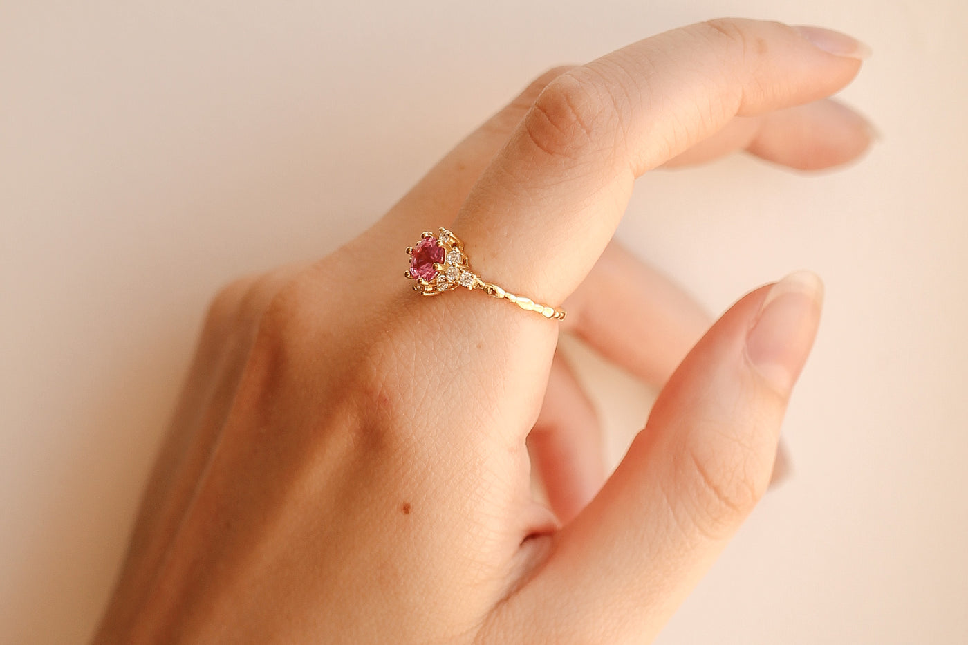 Calliope Ring in Pink Sapphire