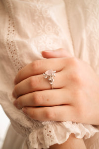 Seraphina Ring in Silver Rose Quartz