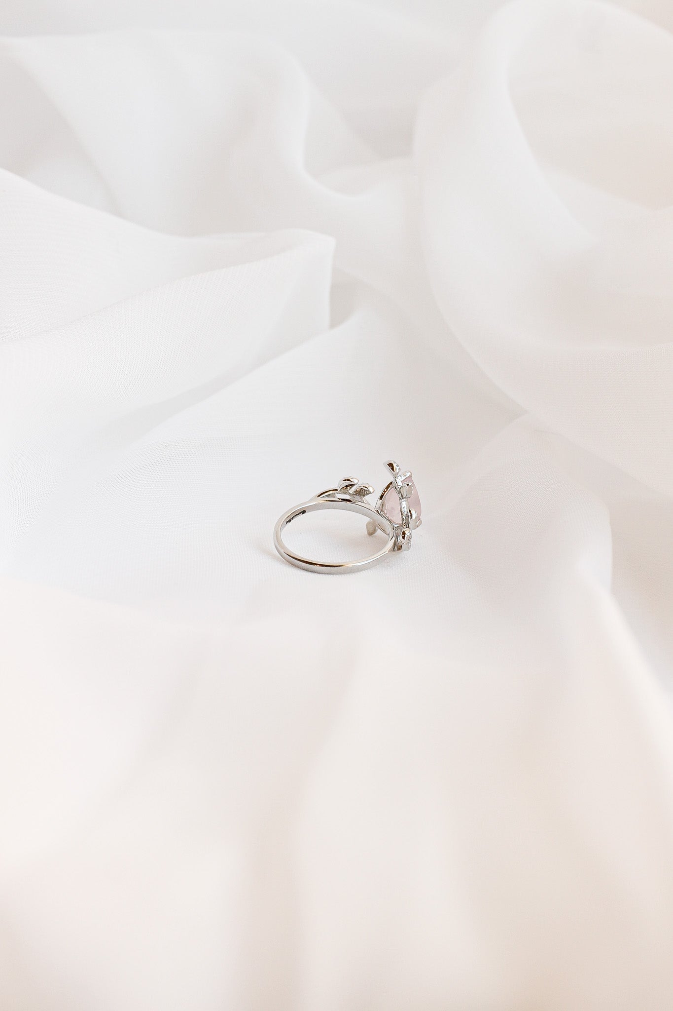 Seraphina Ring in Silver Rose Quartz