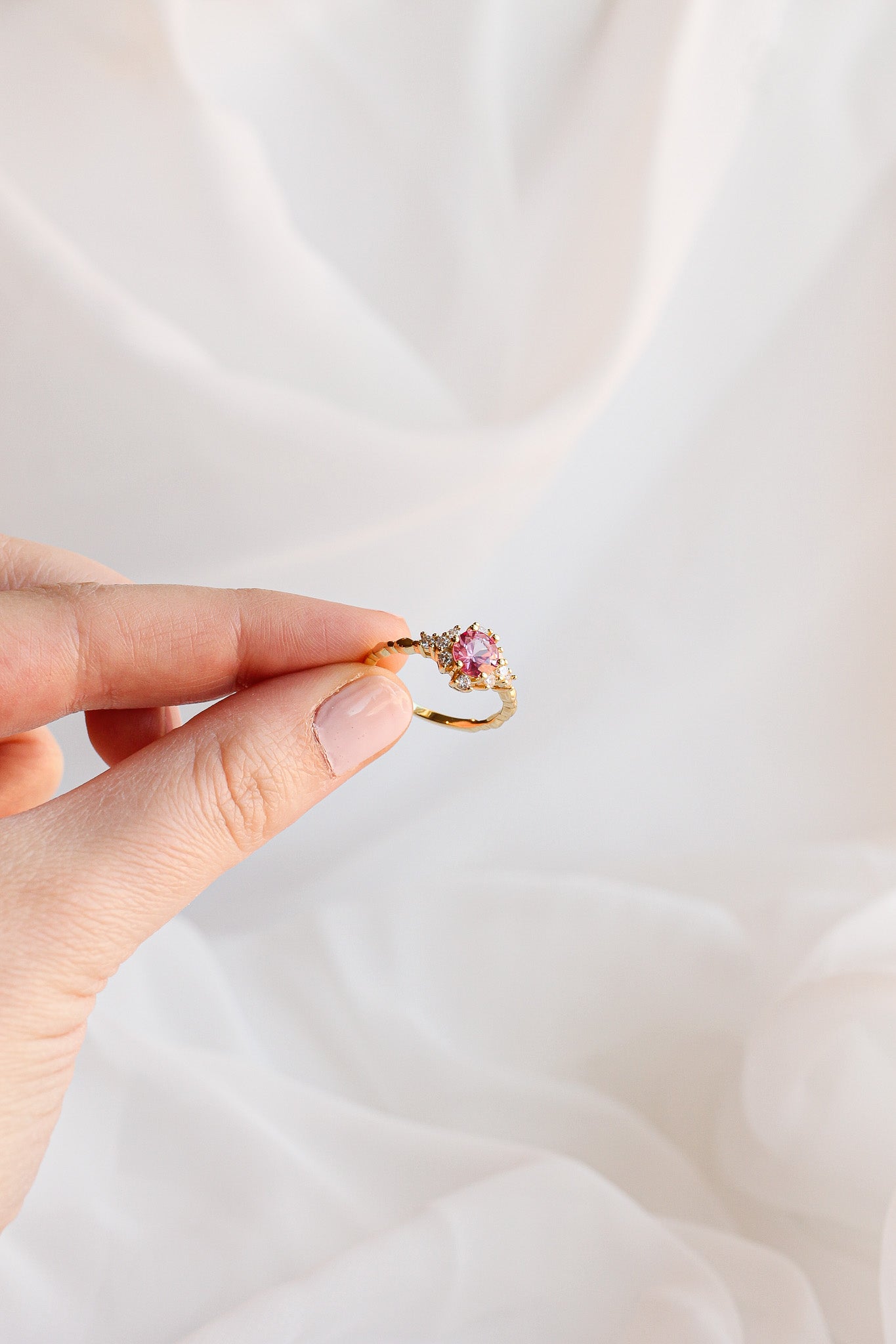 Calliope Ring in Pink Sapphire