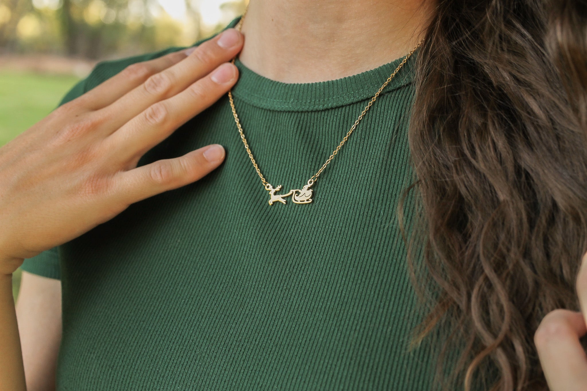 Santa's Sleigh Necklace