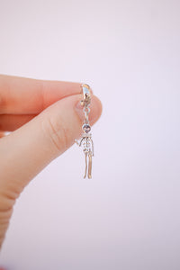 Dancing Skeleton Earring in Silver